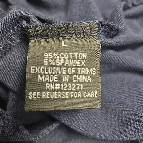 Harper & Ivy L Dark Blue "Not Today" long sleeve T-Short, 95% Cotton, 5% Spandex - Picture 3 of 7